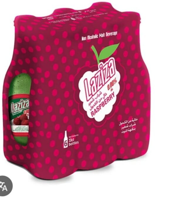 Laziza Non-Alcoholic Malt Beverage Raspberry