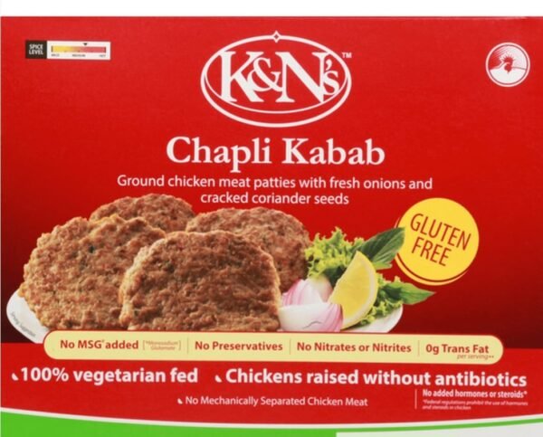 K&N's Chapli Kebab (Ground Chicken Meat Patties with Fresh Onions and Cracked Coriander Seeds)