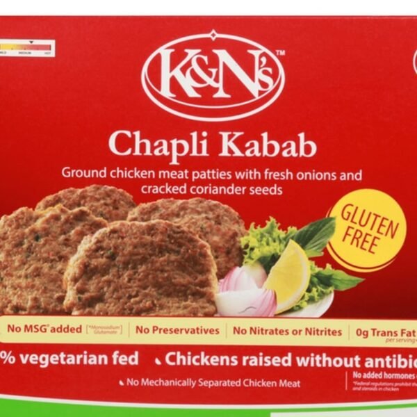 K&N’s Chapli Kebab (Ground Chicken Meat Patties with Fresh Onions and Cracked Coriander Seeds)