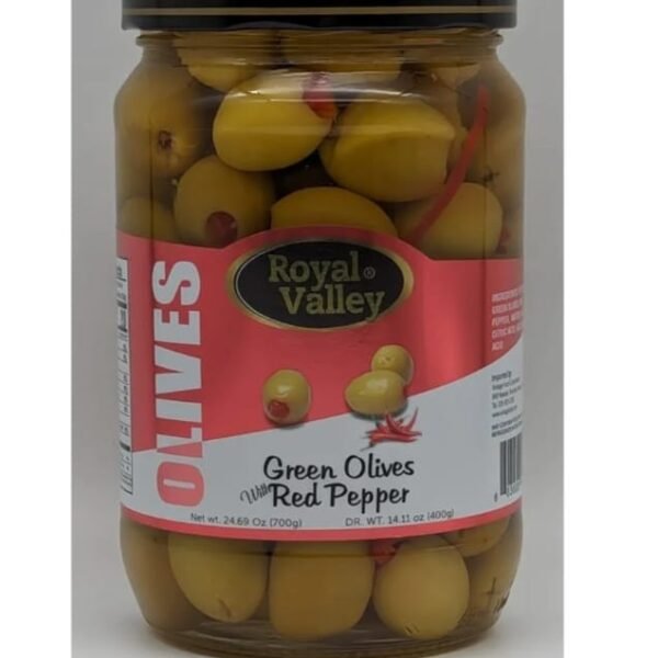 Royal Valley Green Olives with Red Pepper
